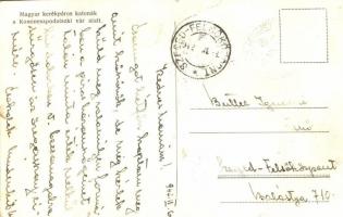 Magyar kerékpáros katonák a Komineszpodolszki vár alatt / WWII Hungarian military, soldiers on bicyc...