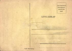 Síelő. Kézzel készült textil lap / Skier. Hand-made textile card  (EK)