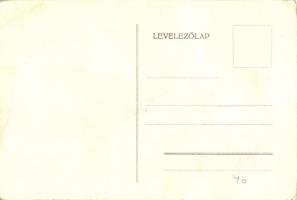 Magyar népviselet. Kézzel készült textil lap / Hungarian folklore. Hand-made textile card, "194...