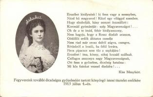 Erzsébet királyné. 1915-ös könyörgő istentisztelet emlékére / Sissy / Queen Elizabeth (EB)
