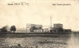 Dárda, Darda; Az első dárdai gőzmalom. Frank Béla kiadása / the first steam mill in Darda (fa)