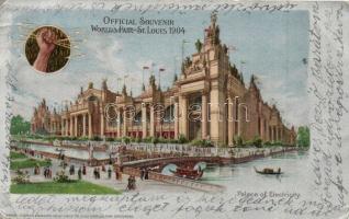 1904 Saint Louis, St. Louis; Worlds Fair, Palace of Electricity. Samuel Cupples silver litho art postcard s: H. Wunderlieb (EK)