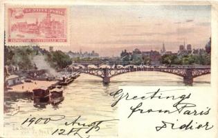 1900 Paris, Exposition Universelle, La Seine vue du Pont. So. Stpl (EK)