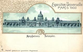 1900 Paris, Exposition Universelle, Manufactures Nationales. Art Nouveau litho