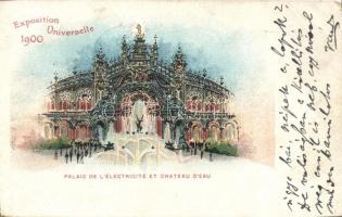 1900 Paris, Exposition Universelle, Palais de lElectricite et Chateau dEau. litho (Rb)