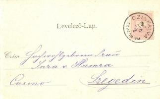 1899 Cinfalva, Siegendorf; Cukorgyár, Római katolikus templom, Tisztviselők háza. Török és Kremsznek...