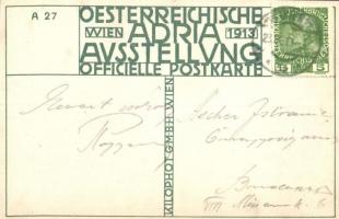 1913 Vienna, Wien; Oesterreichische Adria Ausstellung, Trau Fischhalle und Stadttor, Kilophot GMBH W...