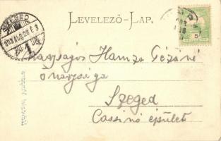 Vinga, Szentháromság szobor falubeliekkel / monument with villagers