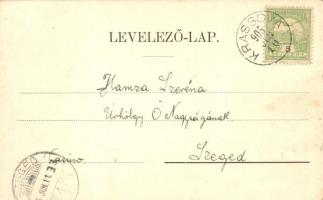 Resica, Resita; utcakép háttérben gyárkéményekkel / street view with factory chimneys in the backgro...