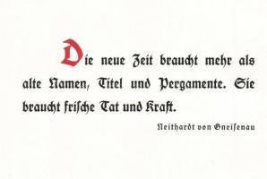 10 db német propaganda képeslap, idézetek a német történelem nagy alakjaitól / 10 German propaganda ...