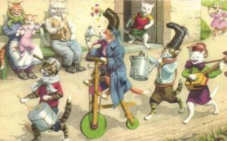 Cats music band. Alfred Mainzer Colorprint B. 4868. (kis szakadás / small tear)
