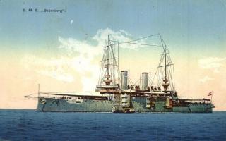SMS Babenberg az Osztrák-Magyar Haditengerészet Habsburg-osztályú pre-dreadnought csatahajója (Linienschiff) / K.u.K. Kriegsmarine / Austro-Hungarian Navy SMS Babenberg pre-dreadnought battleship (EK)