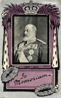 1941-1910 Edward VII. Art Nouveau silver obituary postcard