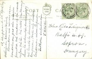 1941-1910 Edward VII. Art Nouveau silver obituary postcard