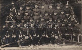 1903 Budapest X. Kőbánya, Huszárok csoportképe / Hussars group, Schmidt photo (EK)