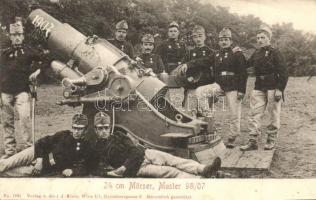 24 cm Mörser, Muster 98/07 / K.u.k. military, 24 cm mortar with soldiers (EK)