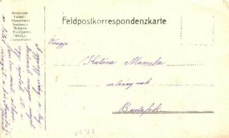 1917 Kellemes Pünkösdi Ünnepeket! Első világháborús kézzel rajzolt tábori postai levelezőlap / WWI H...