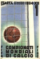 1934 Italia, Campionato mondiale di calcio. Coppa del Mondo / Italian FIFA World Cup advertisement card, So. Stpl s: Martinati (r)