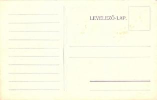 Budapest VIII. Hauer Rezső cukrászdája. díszes reklámlap. Rákóczi út 49. / Art Nouveau, floral