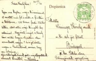 Daruvár a jövőben, montázslap. Jos. Epstein / in the future montage postcard / in der Zukunft / u bu...