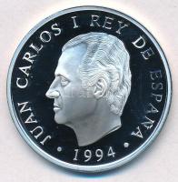 Spanyolország 1994. 2000P Ag "I. János Károly / Vörös gém" T:PP ujjlenyomat
Spain 1994. 2...