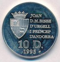Andorra 1995. 10D Ag "Farkas" T:1(PP) 
Andorra 1995. 10 Diners Ag "Wolf" C:UNC(...