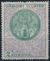 1914 Selmecz- és Bélabánya 2K illetékbélyeg (18.000)