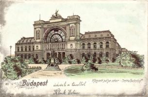 Budapest Keleti pályaudvar litho (EK)