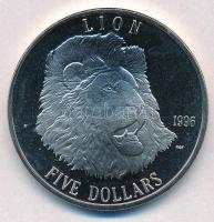 Marshall-szigetek 1996. 5$ Cu-Ni Oroszlán T:1 Marshall Islands 1996. 5 Dollars Cu-Ni Tiger C:UNC Krause KM#344