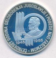 Jugoszlávia 1985. 5000D Ag A felszabadulás 40. évfordulója T:PP Yugoslavia 1985. 5000 Dinara Ag 40th Anniversary - Liberation from Fascism C:PP Krause KM#122