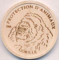 Kongói Demokratikus Köztársaság 2005. 5Fr fából készült Gorilla T:1 Congo Democratic Republic 2005. 5 Francs maple wood Gorilla C:UNC Krause KM#166