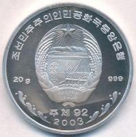 Észak-Korea 2003. 5W Ag "Vadló" T:PP 
North Korea 2003. 5 Won Ag "Wild horse" C...