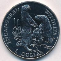 Cook-szigetek 1996. 1D Cu-Ni Európai vidra T:1 Cook Islands 1996. 1 Dollar Cu-Ni European otters C:UNC Krause KM#342