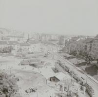 cca 1972 Budapest, Moszkva téri építkezések, 3 db szabadon felhasználható, vintage negatív, 6x6 cm