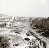 cca 1972 Budapest, Moszkva téri építkezések, 3 db szabadon felhasználható, vintage negatív, 6x6 cm