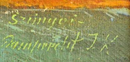 Reinprecht Károly (1903-?): Pacsirta (Szinyei után). Olaj, vászon, jelzett, keretben, festék kopássa...