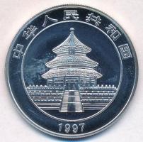 Kína 1997. 5Y Ag "Panda" multicolor T:1,1-
China 1997. 5 Yuan Ag "Panda" multic...