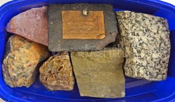 8 db különféle érdekes ásvány és kőzet, különböző méretben
