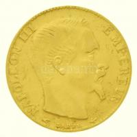 Franciaország / Második Császárság 1868A 20Fr Au III. Napóleon (6,46g/0.900) T:3 halvány peremfelirat / France / Second Empire 1868A 20 Francs Au Napoleon III (6,46g/0.900) C:F faint edge lettering Krause KM#781.1