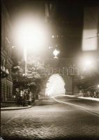 cca 1944 Budapest éjszaka, 7 db szabadon felhasználható vintage negatív, 6x6 cm és 6x9 cm