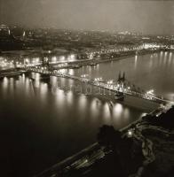 cca 1944 Budapest éjszaka, 7 db szabadon felhasználható vintage negatív, 6x6 cm és 6x9 cm