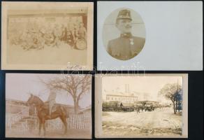 1945 előttről katonai fényképek, 13 db vintage fotó,  8,5x6 cm és 9x14 cm között