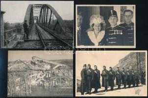 1945 előttről katonai fényképek, 13 db vintage fotó,  8,5x6 cm és 9x14 cm között