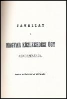 Gróf Széchenyi István közlekedési javaslata. Bp., 1991, Közlekedési Múzeum. Reprint, megjelent 800 p...