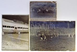1922 Munkás Testedző Egysület, sport felvételek, 7 db vintage üveglemez negatív, 6x9 cm és 9x12 cm között