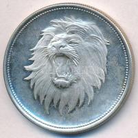 Jemen 1969. 2R Ag Üvöltő oroszlán T:2(PP) Yemen 1969. 2 Riyals Ag Roaring lion C:XF(PP) Krause KM#4