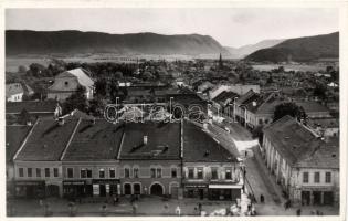 Rozsnyó, kilátás az Őrtoronyból a szilicei fensík felé, Markó Frigyes, Róth Sándor és Steiner József üzletei, Fuchs József kiadása / shops
