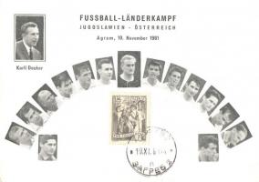 1961 Fussball-Länderkampf Jugoslawien-Österreich, Agram / Yugoslavia-Austria football match in Zagreb, Karli Decker