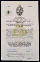 1939 Gépészmérnöki diploma korabeli hiteles másolata