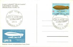 Lucerne, Luzern; Luftschiff Ville de Lucerne, Luftschiffpark und Halle / air ship at the air ship ha...